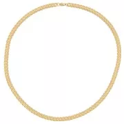 Gargantilla eslabón anglaise 5.6 mm - Acero inoxydable Dorado 316L x45cm