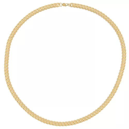 Gargantilla eslabón anglaise 5.6 mm - Acero inoxydable Dorado 316L x45cm