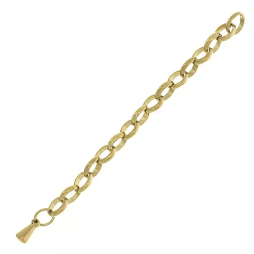 Cadena de extensión eslabón Jaseron 55 mm de Acero inoxydable Dorado 316L x1