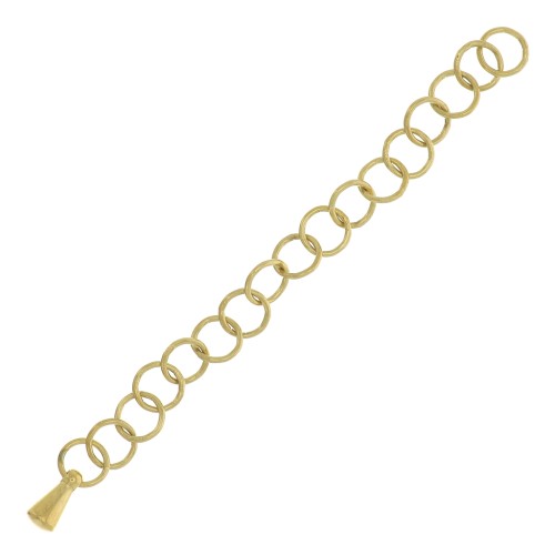 Cadena de extensión eslabón Forçat ronde 55 mm de Acero inoxydable Dorado 316L x1