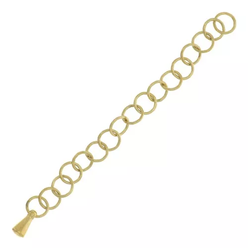 Cadena de extensión eslabón Forçat ronde 55 mm de Acero inoxydable Dorado 316L x1