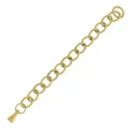 Cadena de extensión eslabón Forçat 55 mm de Acero inoxydable Dorado 316L x1