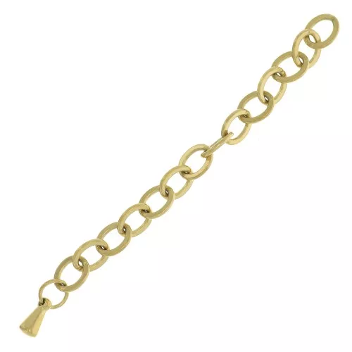 Cadena de extensión eslabón Forçat limée 55 mm de Acero inoxydable Dorado 316L x1