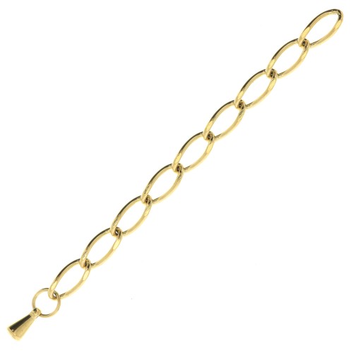 Cadena de extensión eslabón Rombo 55 mm de Acero inoxydable Dorado 316L x1