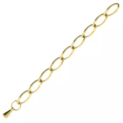Cadena de extensión eslabón Rombo 55 mm de Acero inoxydable Dorado 316L x1