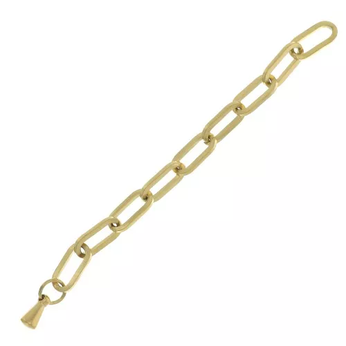 Cadena de extensión eslabón Rectangle 55 mm - Acier inoxydable Dorado 316L x1