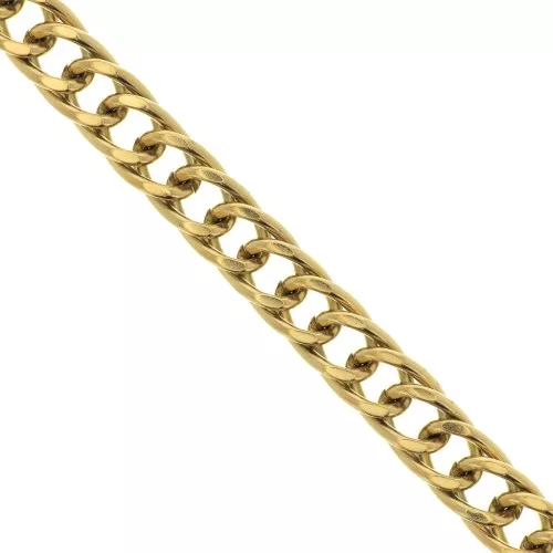 Cadena eslabón Gourmette 7.75 mm de Acero inoxydable Dorado 316L x50cm
