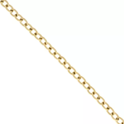 Cadena eslabón Forçat con rayas 6 mm de Acero inoxydable Dorado 316L x50cm