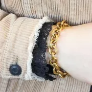 Cadena eslabón Forçat 11.9 mm de Acero inoxydable Dorado 316L x50cm