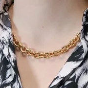 Cadena eslabón Forçat 11.9 mm de Acero inoxydable Dorado 316L x50cm