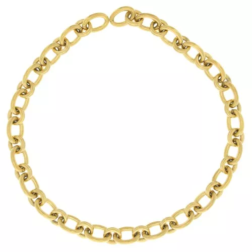 Cadena eslabón Forçat alternada 13.8 mm de Acero inoxydable Dorado 316L x50cm