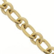 Cadena eslabón Forçat alternada 13.8 mm de Acero inoxydable Dorado 316L x50cm