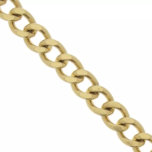 Cadena eslabón Gourmette 15 mm de Acero inoxydable Dorado 316L x50cm