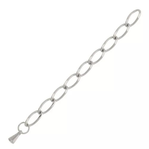 Cadena de extensión eslabón Rombo limée 55 mm de Acero inoxydable 316L x1