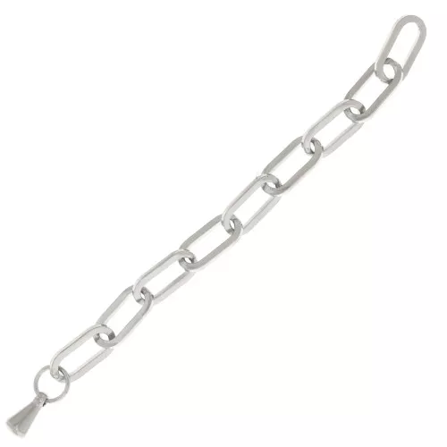Cadena de extensión eslabón Rectangle limée 55 mm - Acero inoxidable 316L x1