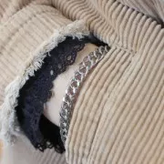 Cadena eslabón Gourmette limée 7.75 mm de Acero inoxidable 316L x50cm