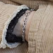 Cadena eslabón Forçat striée 6 mm de Acero inoxidable 316L x50cm