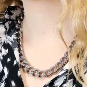 Cadena de enlace Curbed 15 mm de acero inoxidable 316L x50cm