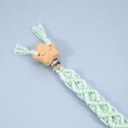 Clip para chupete de madera 50x37 mm de madera - Etoile - Natural x1