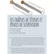 Clip para chupete de madera 50x37 mm de madera - Etoile - Natural x1