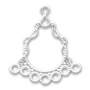 Separadores adorno delicado 28  mm plateado x4