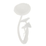 Seta de plástico 15 mm para accesorios y joyas resina de inclusión - Blanco x1