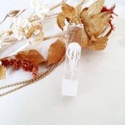 Seta de plástico 15 mm para accesorios y joyas resina de inclusión - Blanco x1