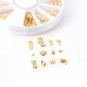 Elementos para pegar o resinar - tema Marin - Dorado x1