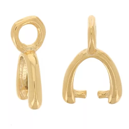 Enganches para colgante 6,5 mm dorado con oro fino x5