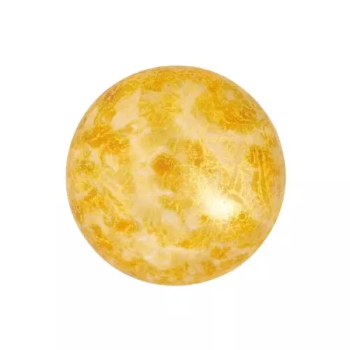 Cabuchón redondo de cristal by Puca® 18 mm Opaque Beige Spotted x1