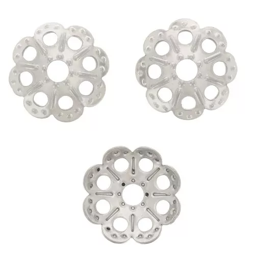 Casquillas flores 9.5 mm de acero inoxx10