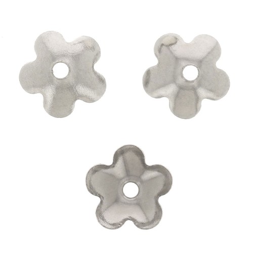 Casquillas flores 6 mm de acero inox10