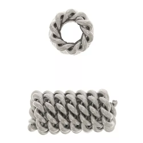 Cuentas tubos 9x4.5 mm - Acero inoxidable x4