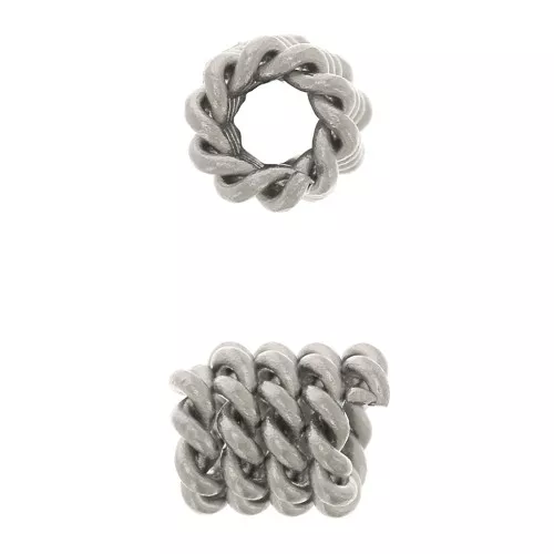 Cuentas tubos 6x4.5 mm - Acero inoxidable x4