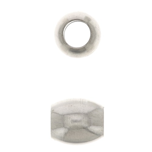 Cuentas olivas 4.5x4 mm - Acero inoxidable x4