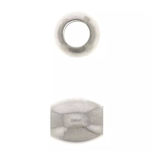 Cuentas olivas 4.5x4 mm - Acero inoxidable x4
