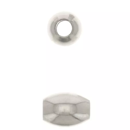 Cuentas olivas 6.5x5 mm - Acero inoxidable x4