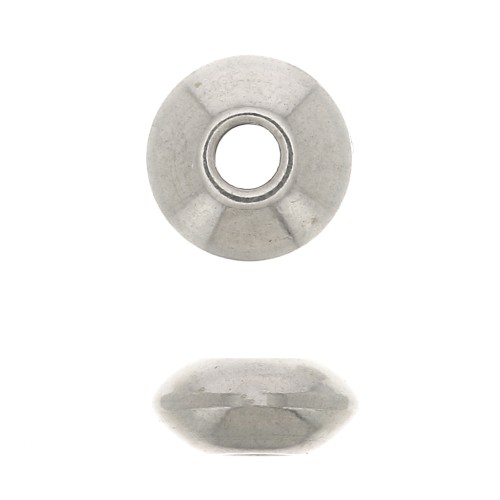 Cuentas arendalas 5x2 mm - Acero inoxidable x10