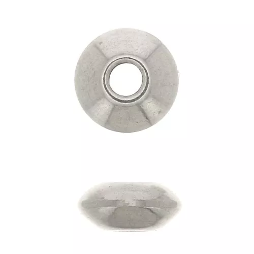 Cuentas arendalas 5x2 mm - Acero inoxidable x10