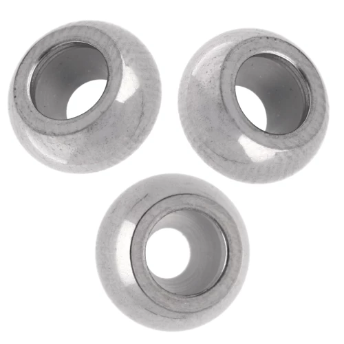 Cuenta pasante 8 mm con un agujero de 3 mm - Acero inoxidable x1