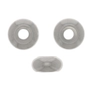 Cuenta pasante 6 mm con un agujero de 2.5 mm - Acero inoxidable x1