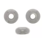 Cuenta pasante 6 mm con un agujero de 2.5 mm - Acero inoxidable x1