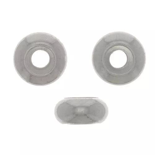 Cuenta pasante 6 mm con un agujero de 2.5 mm - Acero inoxidable x1