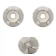 Cuenta pasante 6 mm con un agujero de 2 mm - Acero inoxidable x1