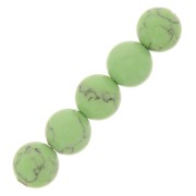 Cuentas redondas 8 mm de imitación Howlite tintadas- Verde pastel x10|raw }}