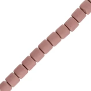 Cuentas tubulares estilo Heishi de pasta polimérica, 6 x 6,2 mm - Rosa antiguo x39 cm