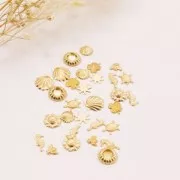 Accesorios forma de cruz para pegar 9x6 mm de Gold filled x1