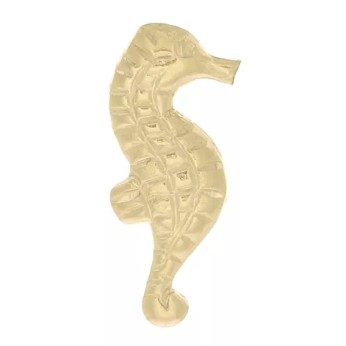 Elemento en forma de caballito de mar lado izquierdo 10.5x4.5 mm de Gold filled x1