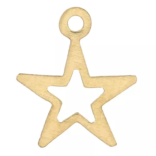 Dije estrella calado 10x8 mm - Gold filled x1