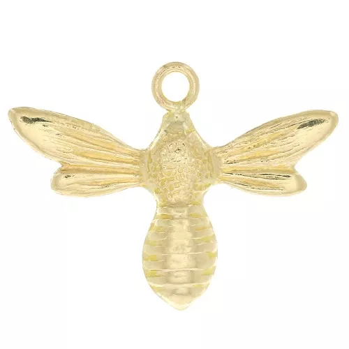 Dije abeja 11x14.5 mm - Gold filled x1